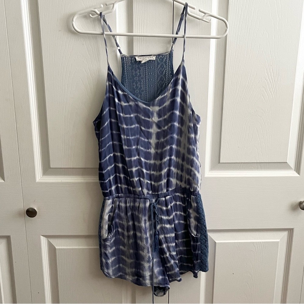 Love Richie Blue Tie Dye Romper Small